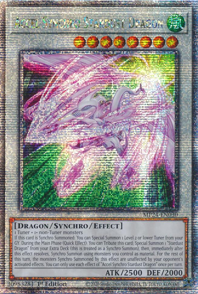 Accel Synchro Stardust Dragon [MP24-EN030] Quarter Century Secret Rare - Image 3