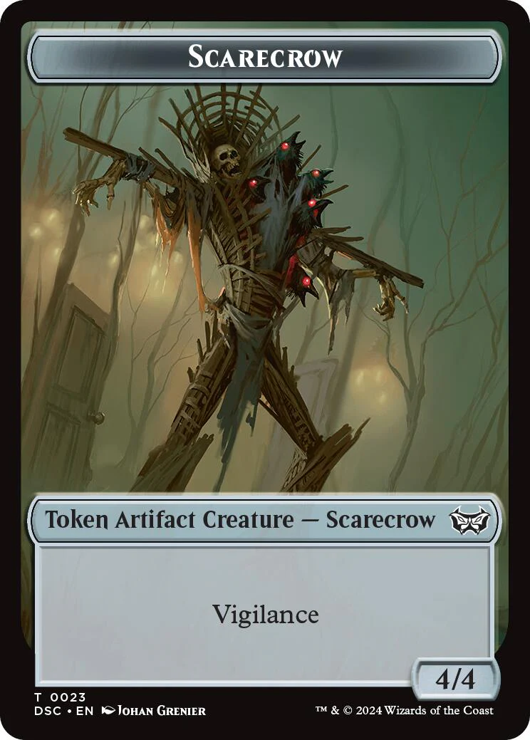 Beast // Scarecrow Double-Sided Token [Duskmourn: House of Horror Commander Tokens] - Image 2