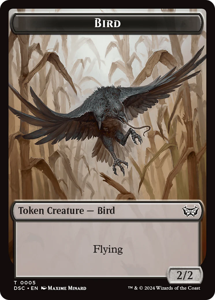 Elemental // Bird Double-Sided Token [Duskmourn: House of Horror Commander Tokens] - Image 2