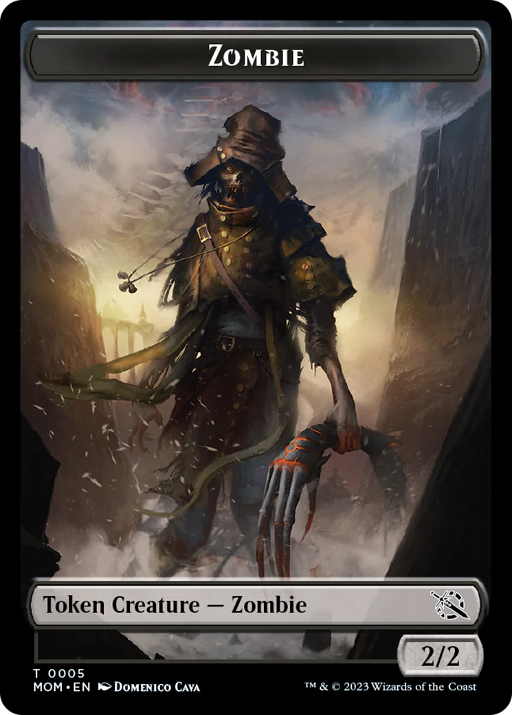 Monk // Zombie Double-Sided Token [March of the Machine Tokens] - Image 2