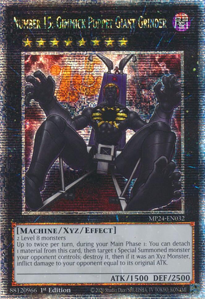 Number 15: Gimmick Puppet Giant Grinder [MP24-EN032] Quarter Century Secret Rare - Image 2