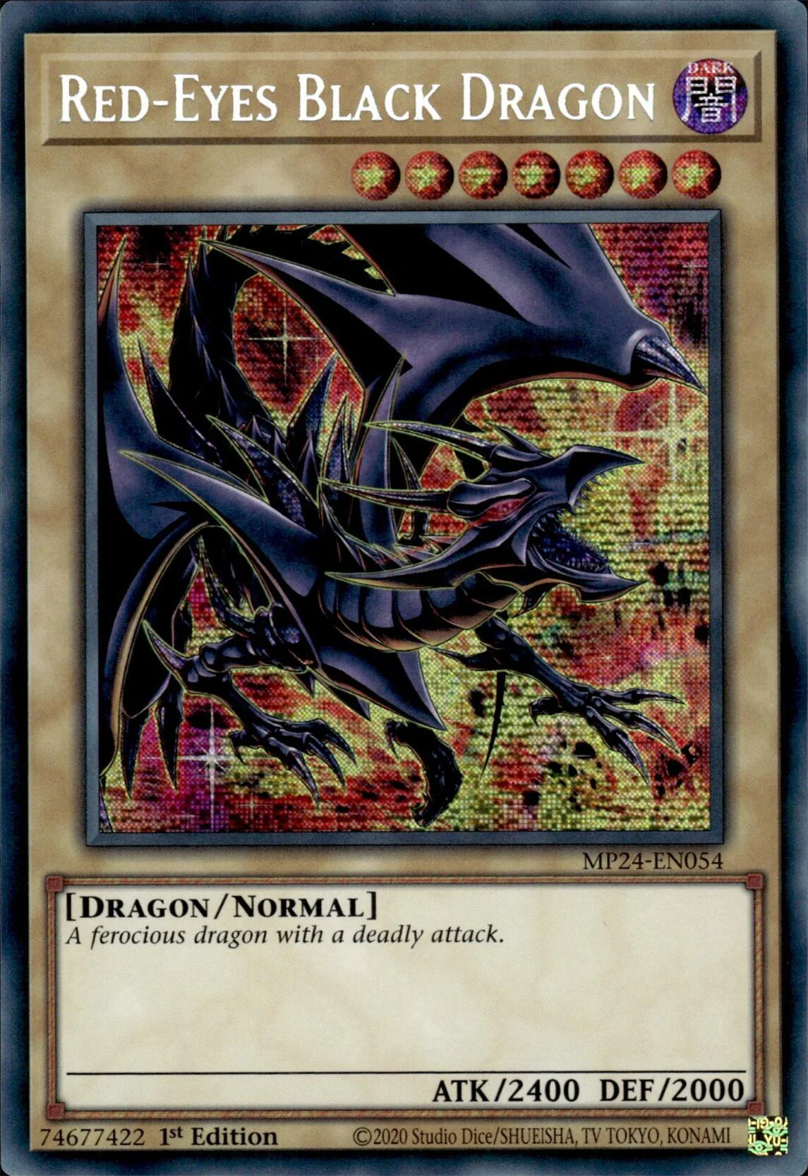 Red-Eyes Black Dragon (Alternate Art) [MP24-EN054] Prismatic Secret Rare - Image 3