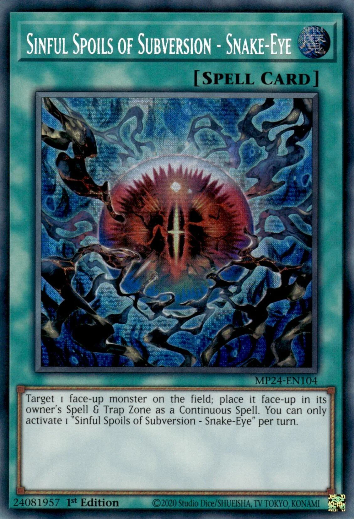 Sinful Spoils of Subversion - Snake-Eye [MP24-EN104] Prismatic Secret Rare - Image 4