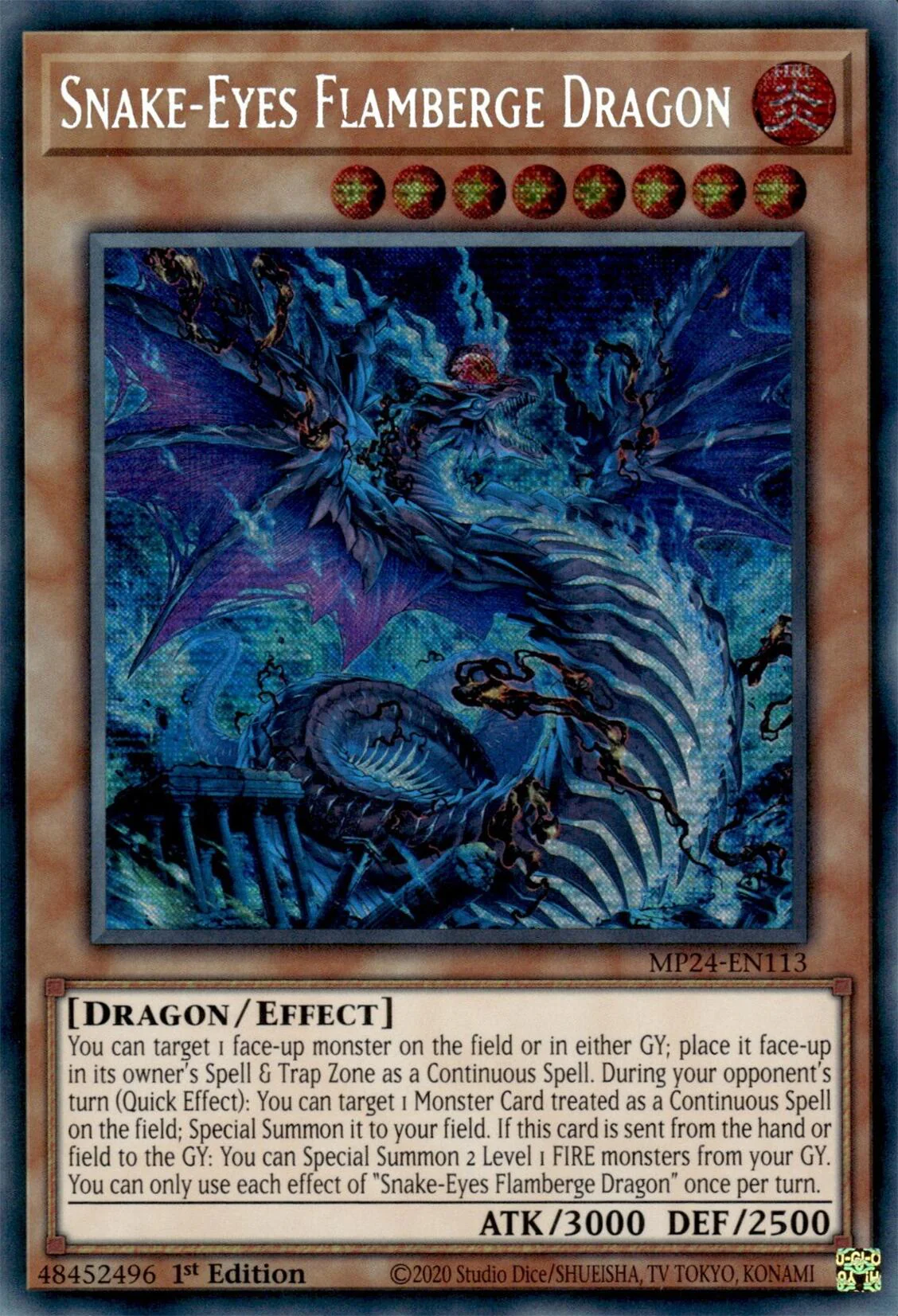 Snake-Eyes Flamberge Dragon [MP24-EN113] Prismatic Secret Rare - Image 3