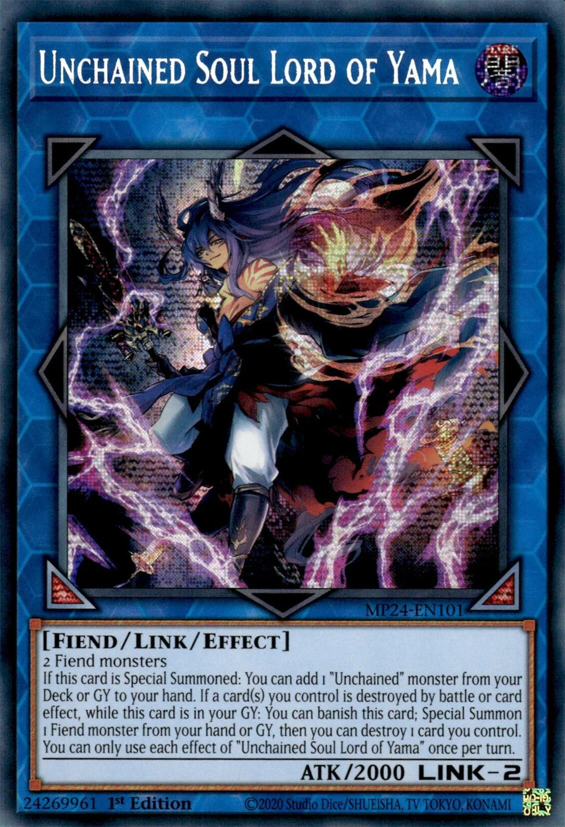 Unchained Soul Lord of Yama [MP24-EN101] Prismatic Secret Rare - Image 2