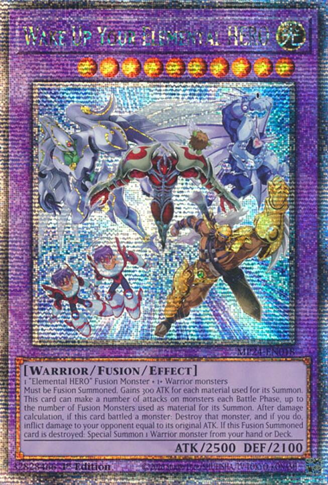Wake Up Your Elemental HERO [MP24-EN018] Quarter Century Secret Rare - Image 3