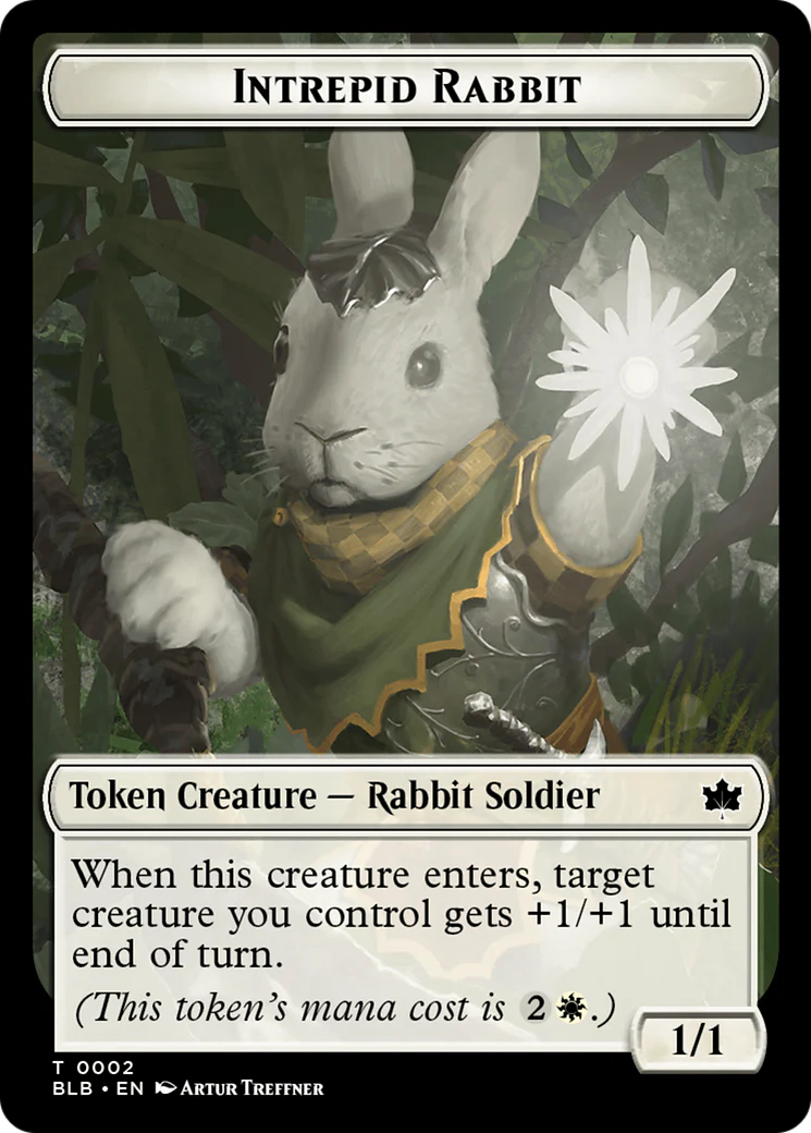 Wall // Intrepid Rabbit Double-Sided Token [Bloomburrow Tokens] - Image 2